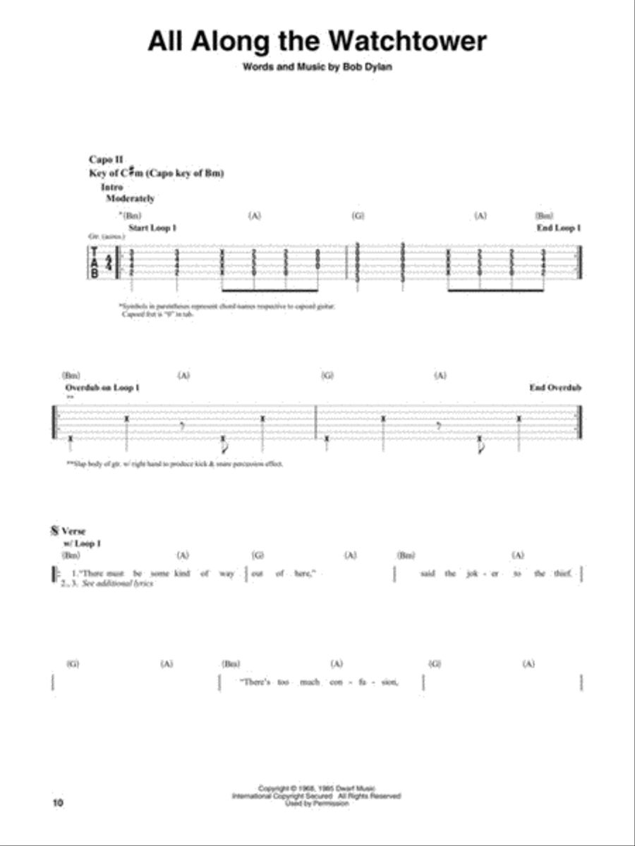 Looper Pedal Songbook Guitar Tablature scores gallery preview page 5