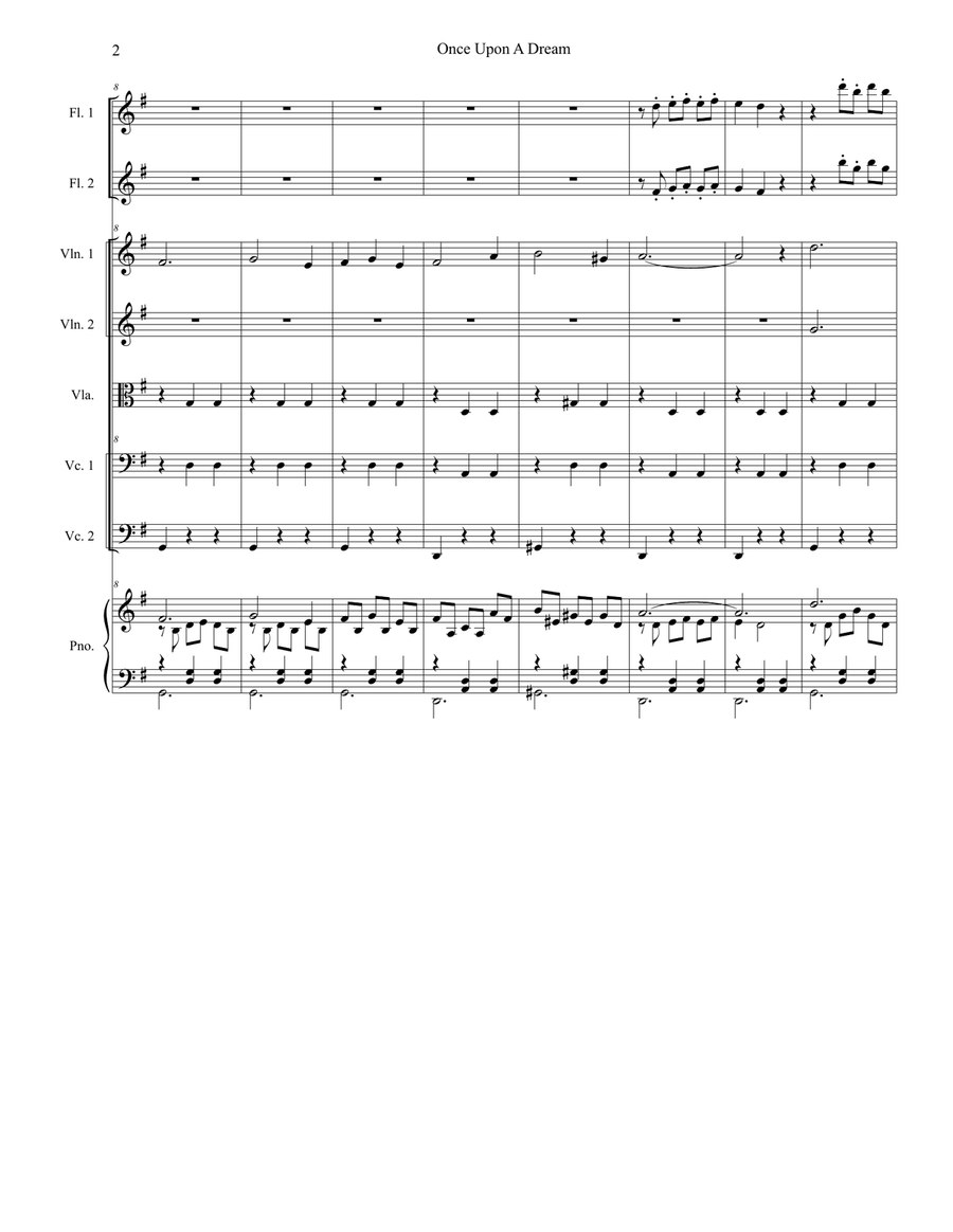 Once Upon A Dream Once Upon A Dream String Orchestra scores gallery preview page 2