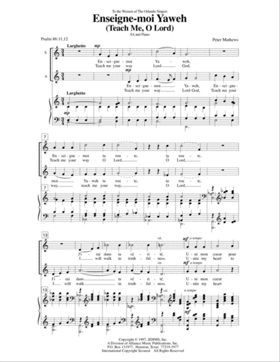 Enseigne-Moi Yaweh Enseigne-Moi Yaweh SA scores gallery preview page 2