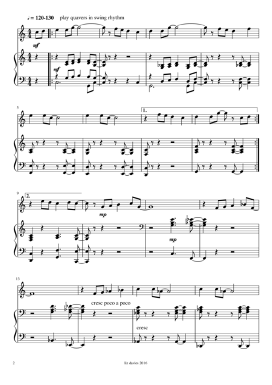 Summer Swing Flute Solo scores gallery preview page 2
