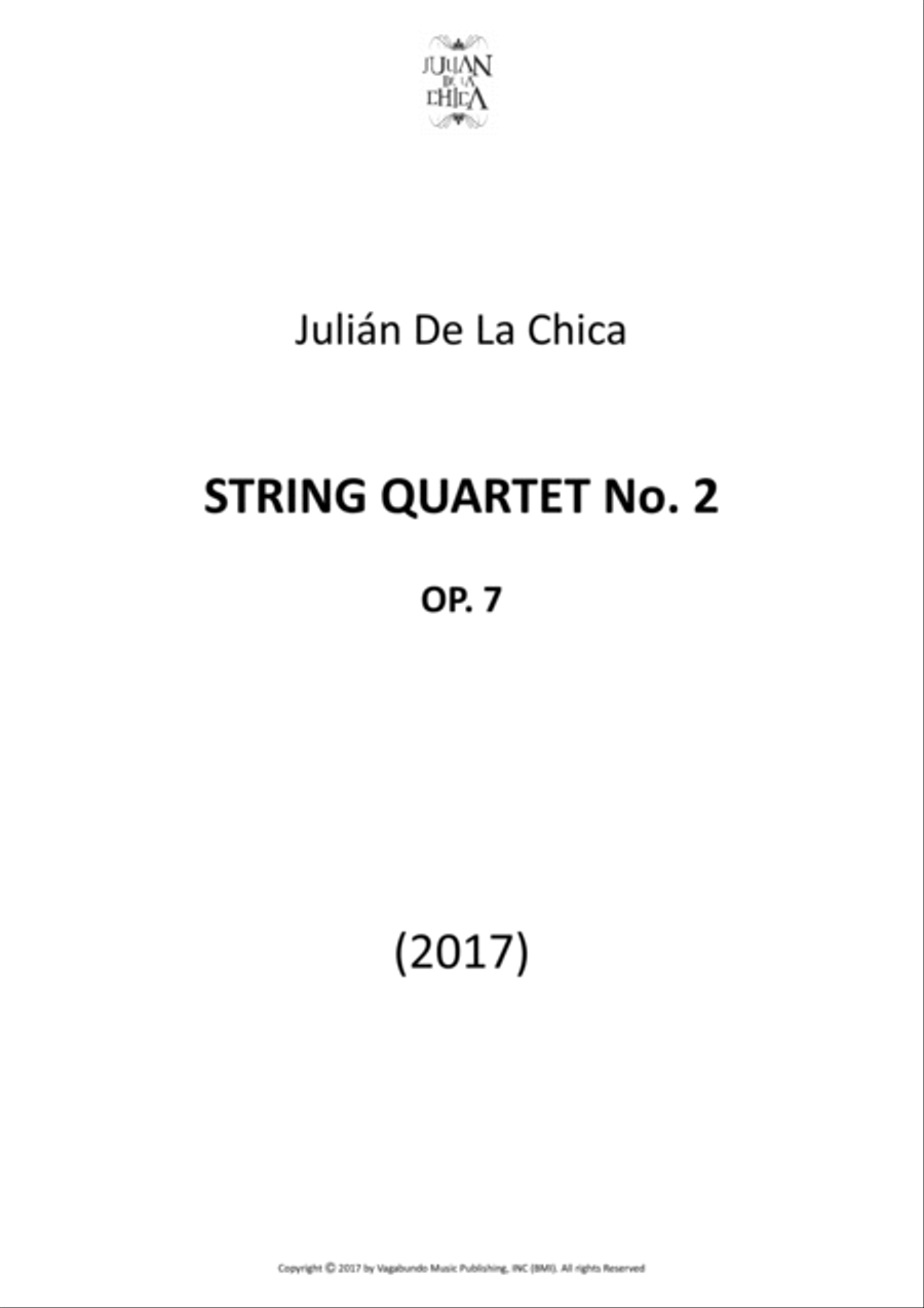 De La Chica: String Quartet Op. 7, No. 2 - Score Only String Quartet scores gallery preview page 2