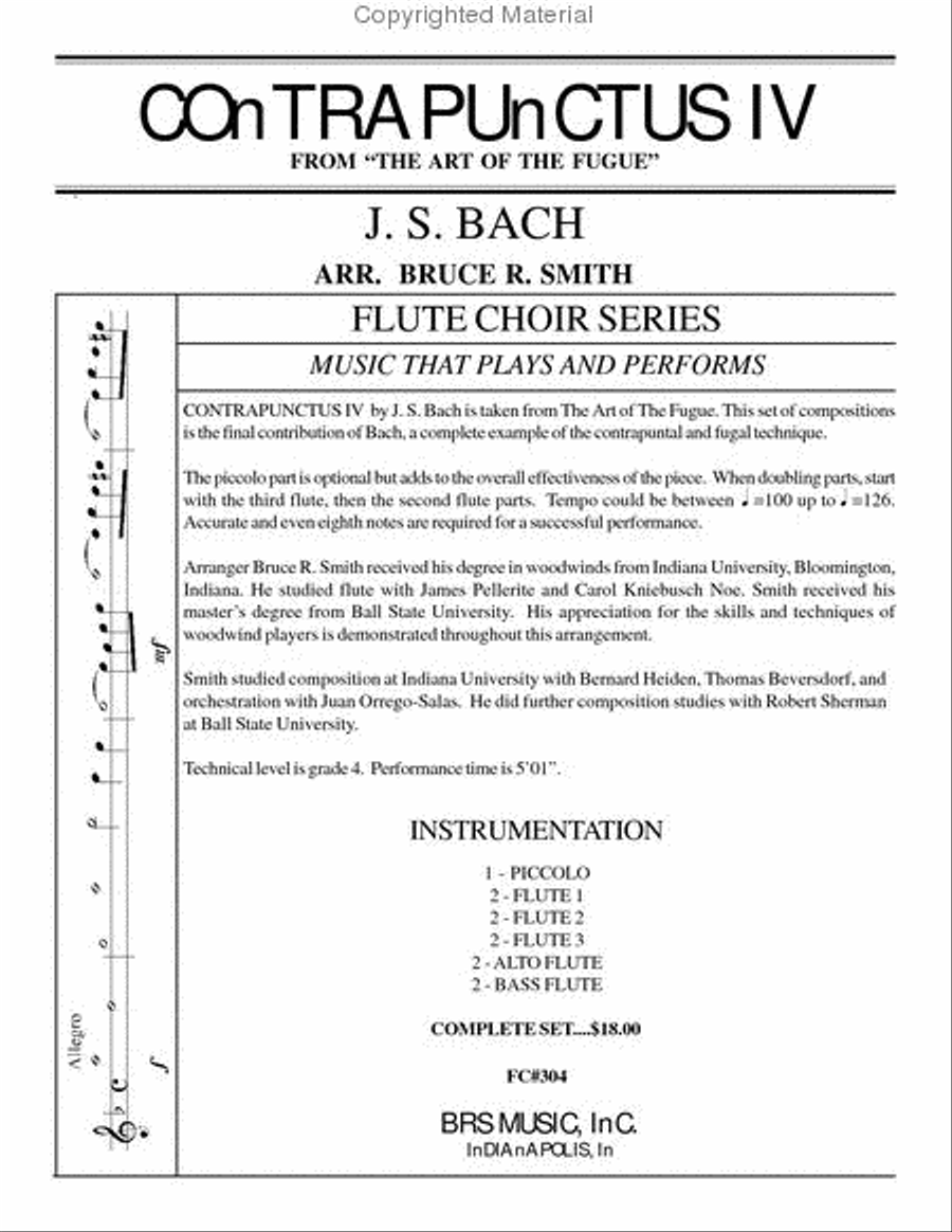 Contrapunctus #4 Contrapunctus #4 Flute Choir scores gallery preview page 2