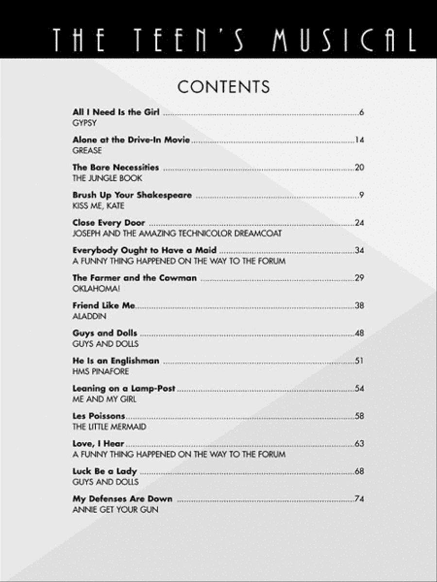 The Teen's Musical Theatre Collection Voice scores gallery preview page 4