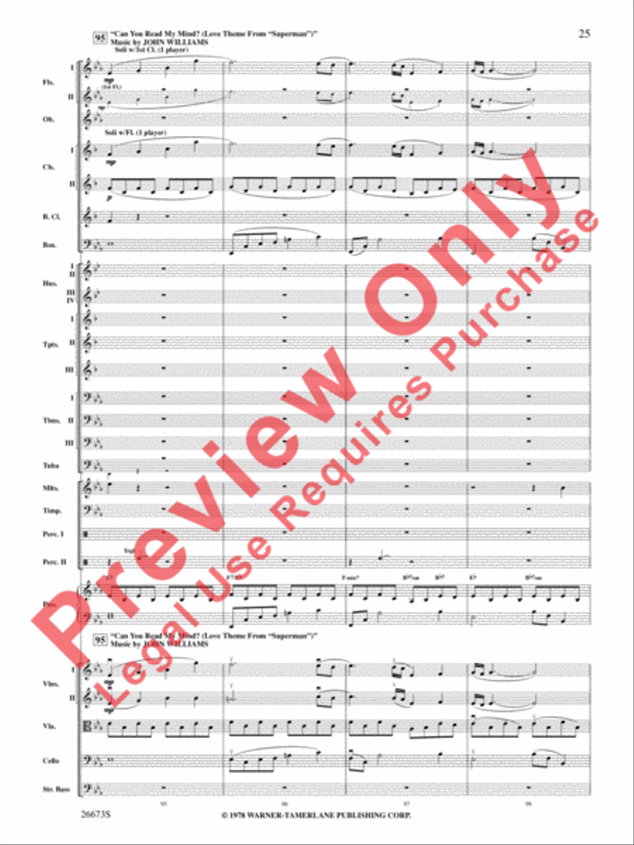 Superman Returns, Concert Selections from Full Orchestra scores gallery preview page 26