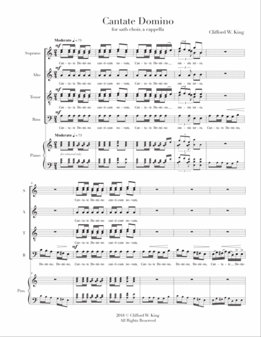 Cantate Domino ( s a t b )