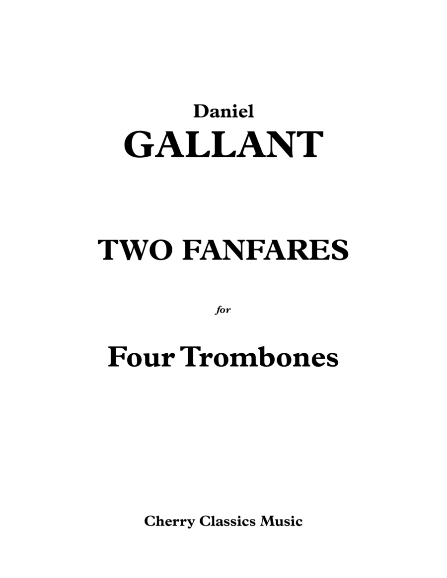 Two Fanfares for Four Trombones image number null