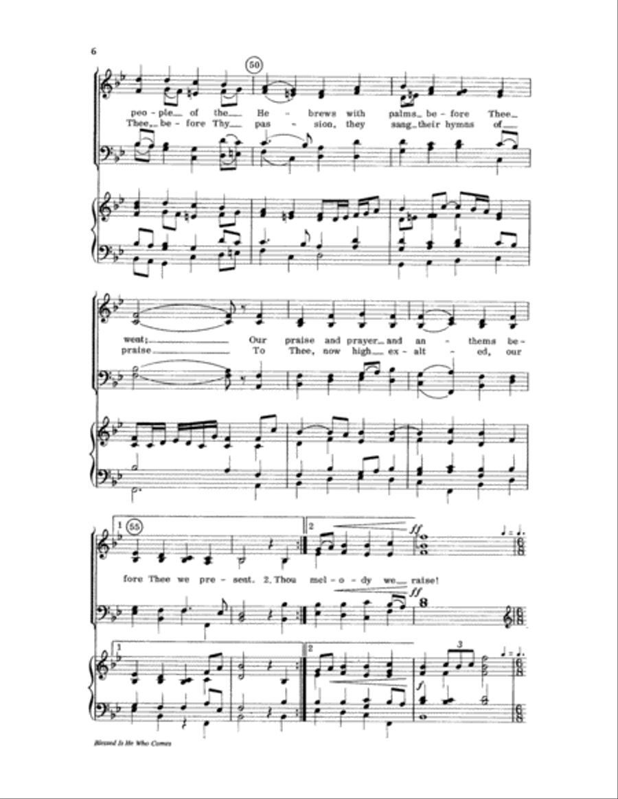 Blessed Is He Who Comes Choir scores gallery preview page 6