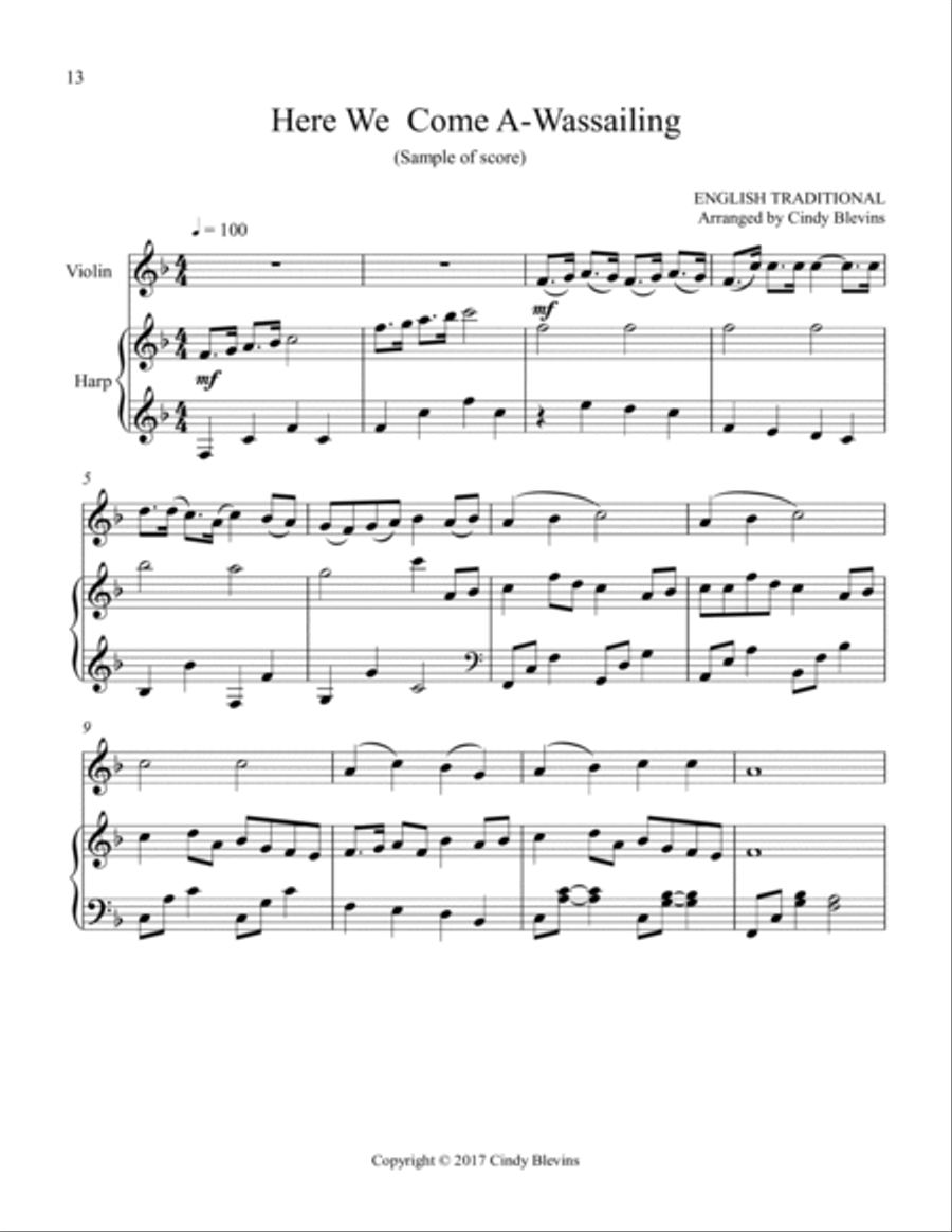 Harp and Violin, Christmas, Set 2 String Duet scores gallery preview page 4