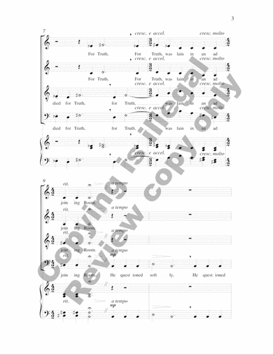 I Died for Beauty 4-Part scores gallery preview page 8