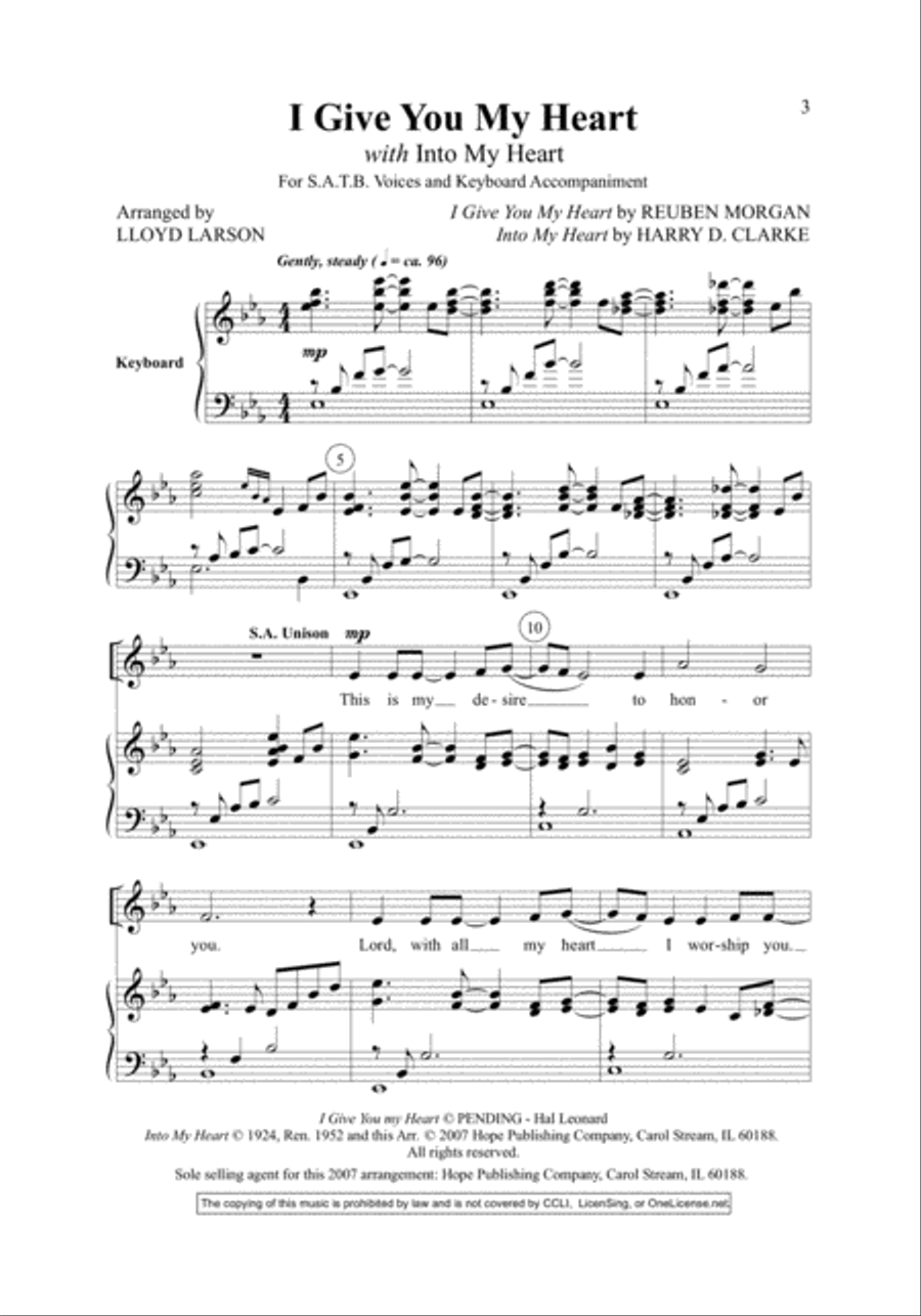 I Give You My Heart I Give You My Heart 4-Part scores gallery preview page 2