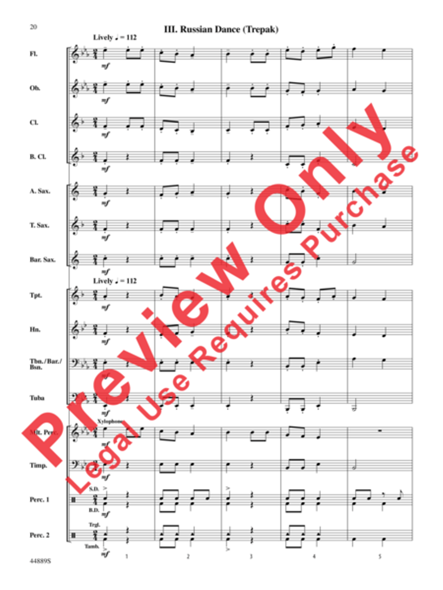 Three Miniature Nutcrackers Concert Band scores gallery preview page 20