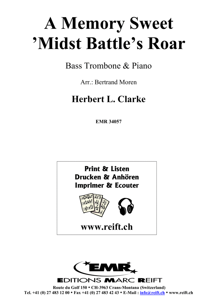 A Memory Sweet 'Midst Battle's Roar Trombone scores gallery preview page 1