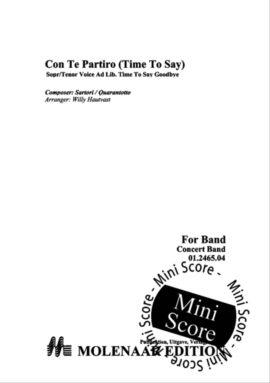 Con te Partiro/Time to Say Goodbye Concert Band scores gallery preview page 3