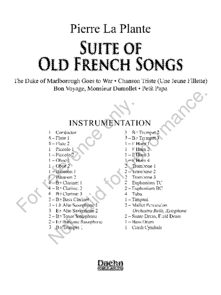 Suite of Old French Songs image number null