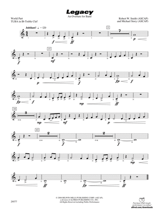 Legacy (An Overture for Band): (wp) B-flat Tuba T.C.
