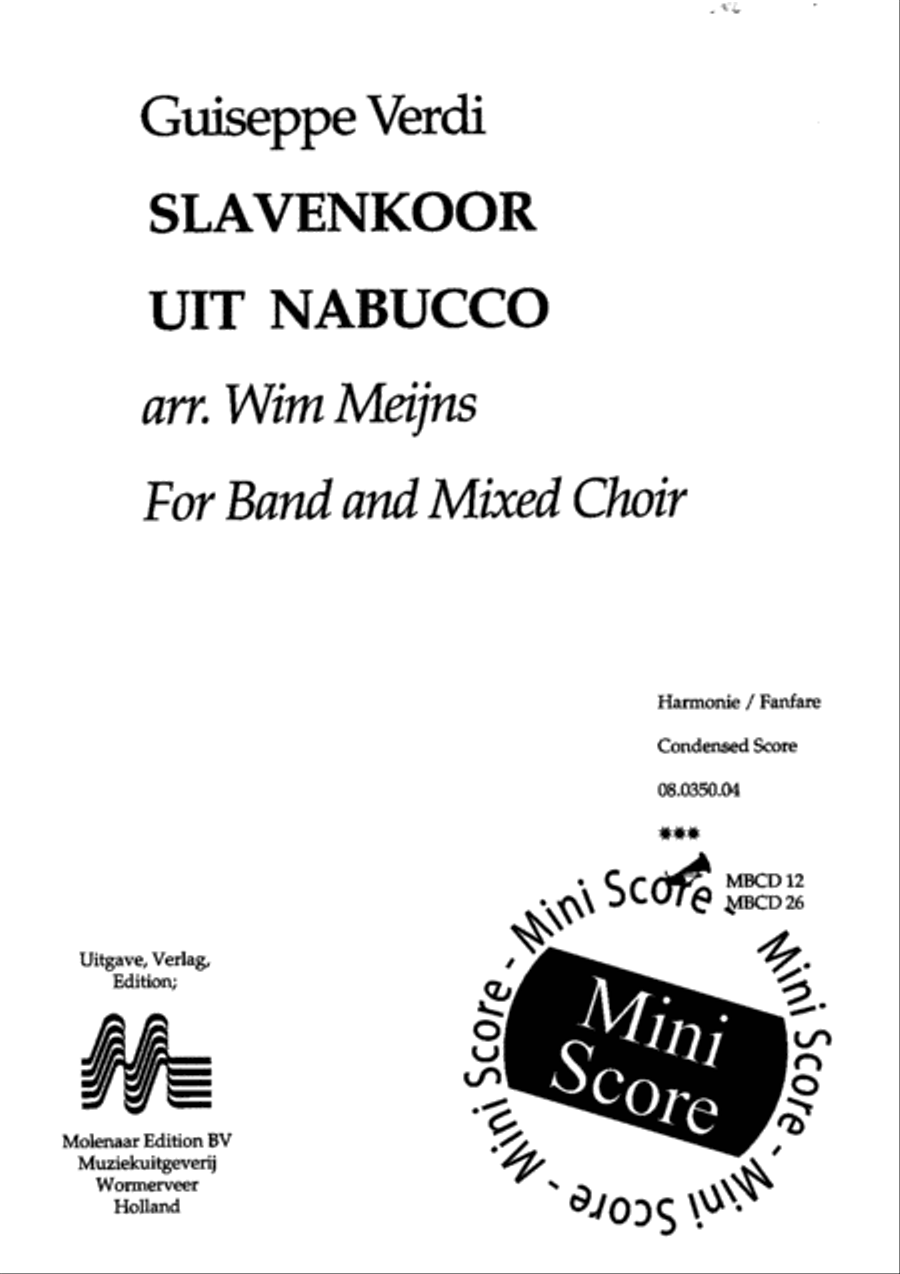 Slavenkoor uit Nabucco Slavenkoor uit Nabucco 4-Part scores gallery preview page 3
