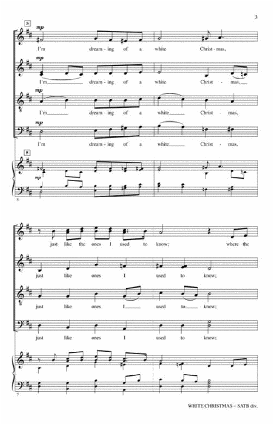 White Christmas White Christmas Divisi scores gallery preview page 4