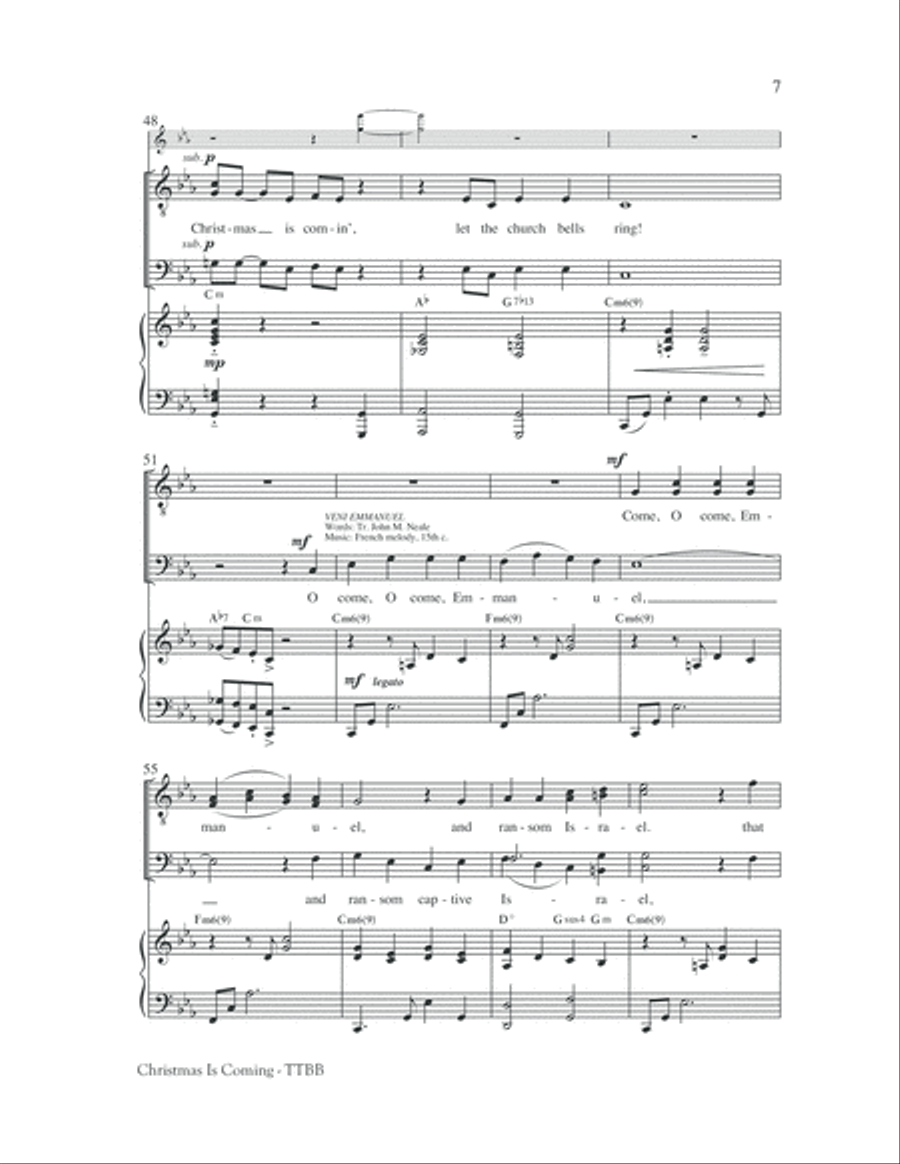 Christmas Is Coming TTBB scores gallery preview page 8