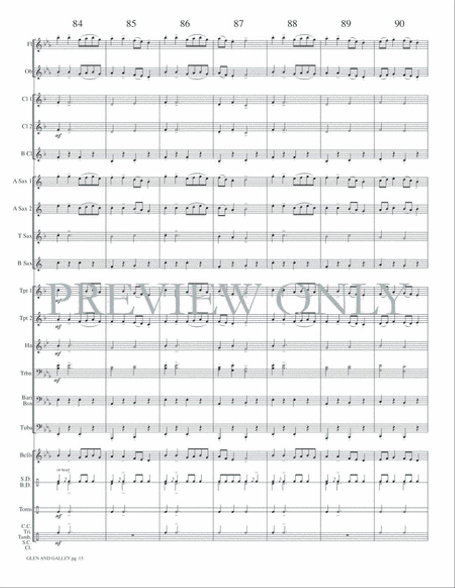 Glen and Galley Concert Band scores gallery preview page 16