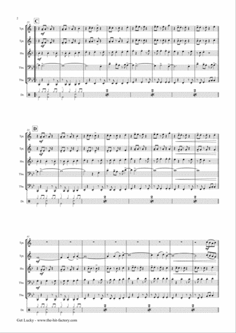 Get Lucky Horn scores gallery preview page 2