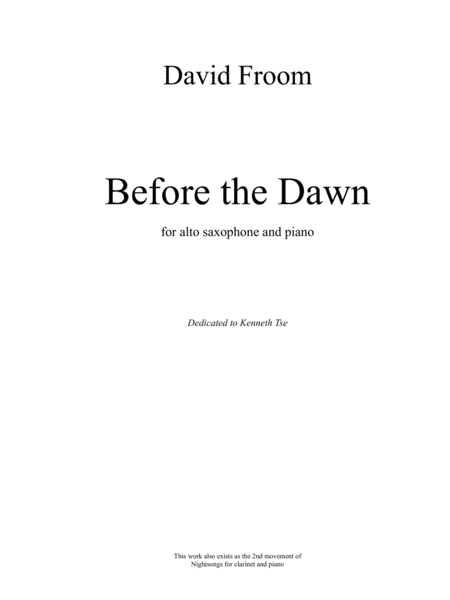 [Froom] Before the Dawn