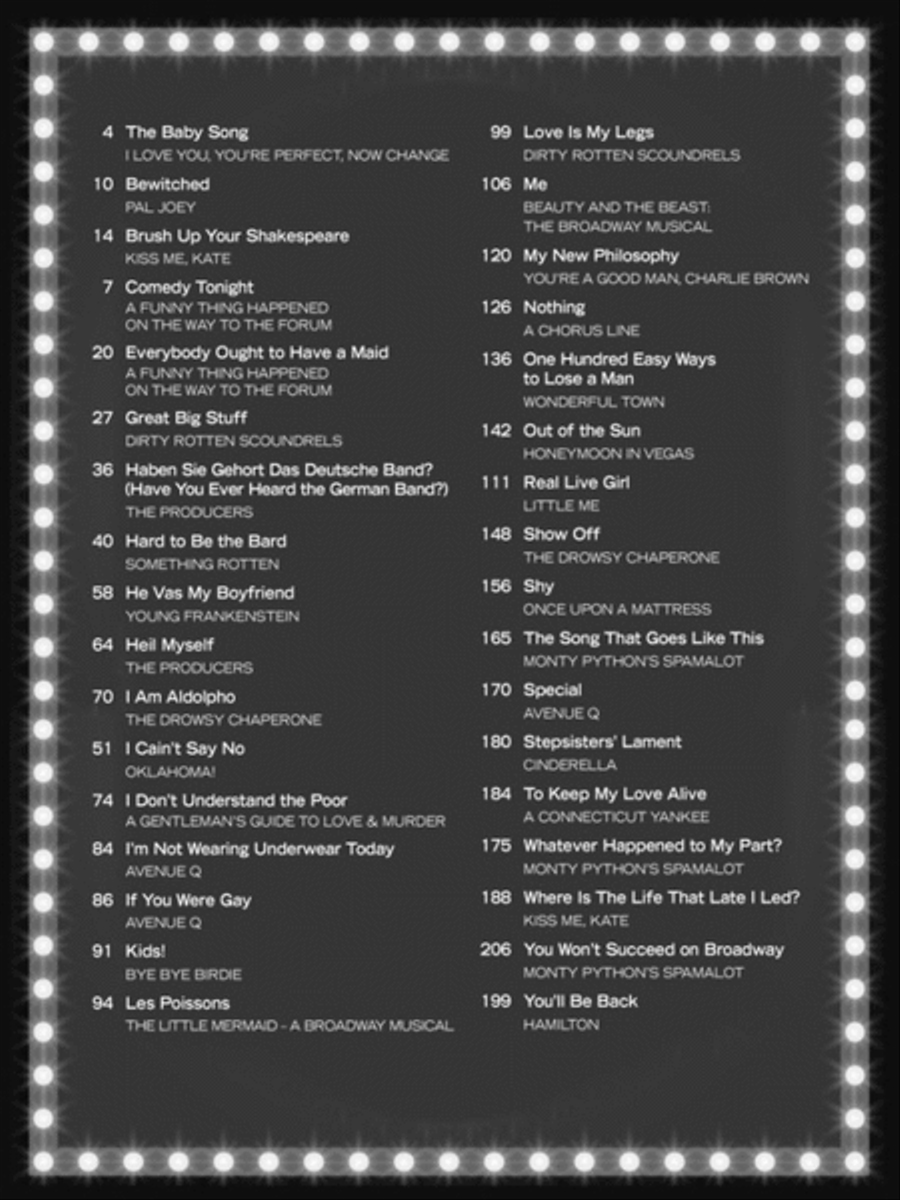 The Best Broadway Comedy Songs Piano, Vocal, Guitar scores gallery preview page 2