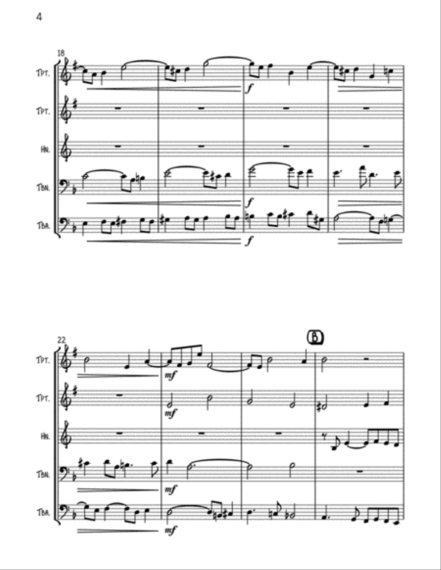 Contrapunctus #1 Brass Ensemble scores gallery preview page 4