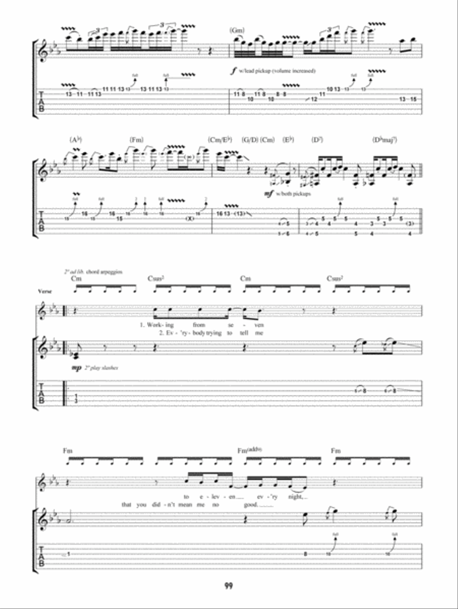 Since I've Been Loving You Guitar Tablature scores gallery preview page 2