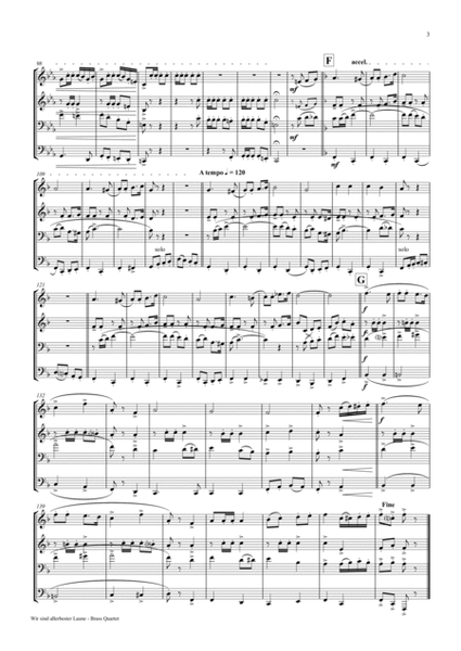 Allerbester Laune - German Polka - Brass Quartet image number null