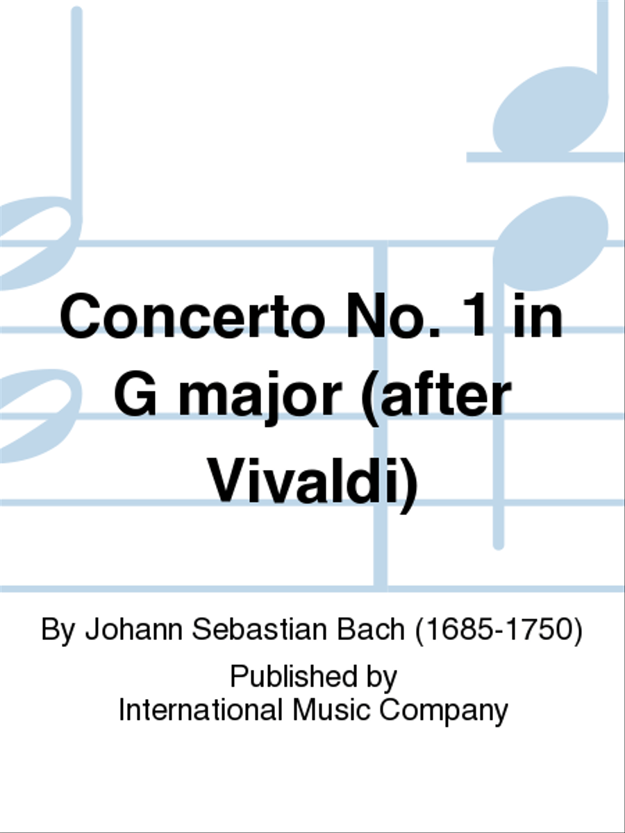 Concerto No. 1 In G Major (After Vivaldi) Piano Accompaniment scores gallery preview page 1