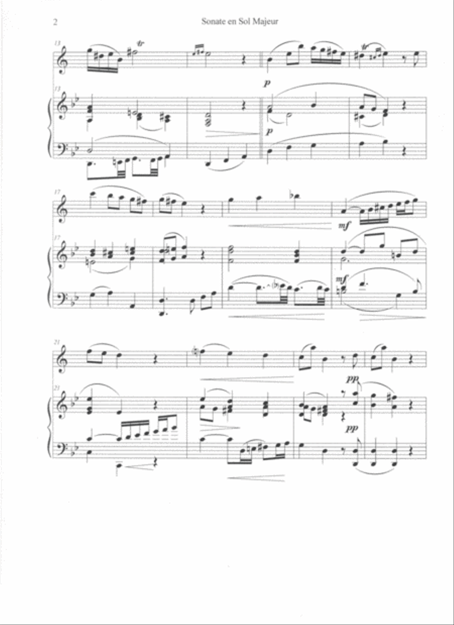 Sonate en Sol Majeur (3e mouvement) Soprano Saxophone scores gallery preview page 2