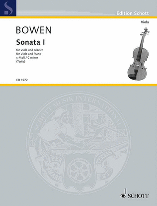 Book cover for Sonate No1 C Minor Viola And Piano