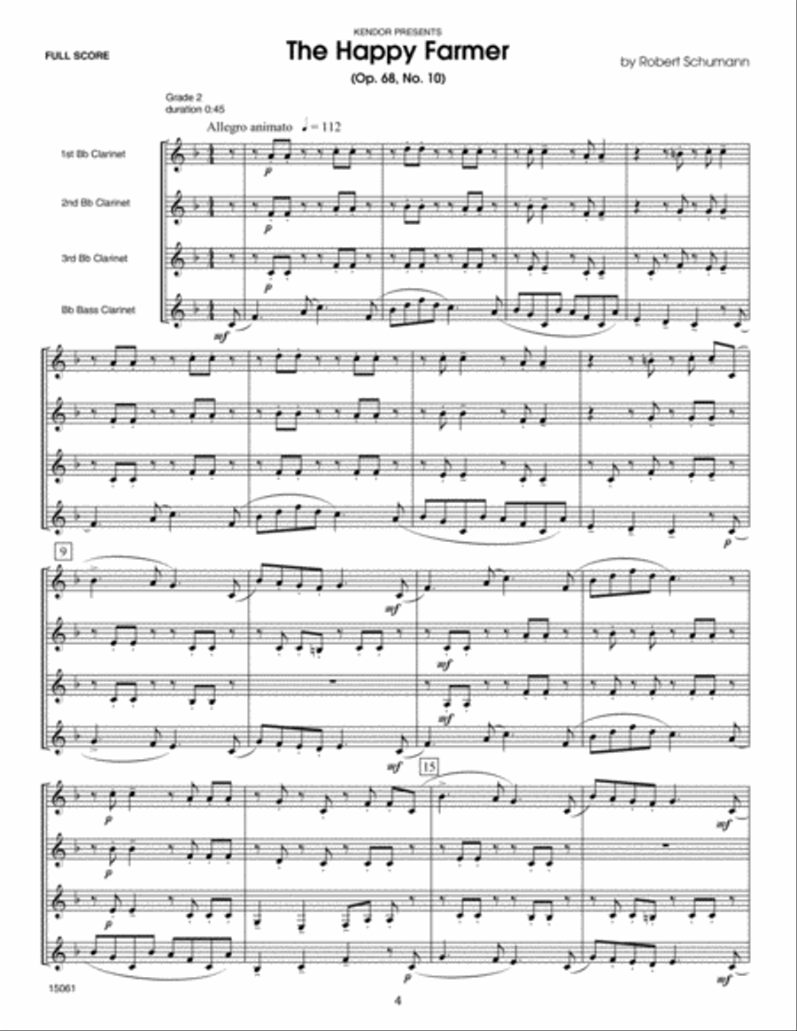 Classics For Clarinet Quartet, Volume 2 (Score) Clarinet Quartet scores gallery preview page 2