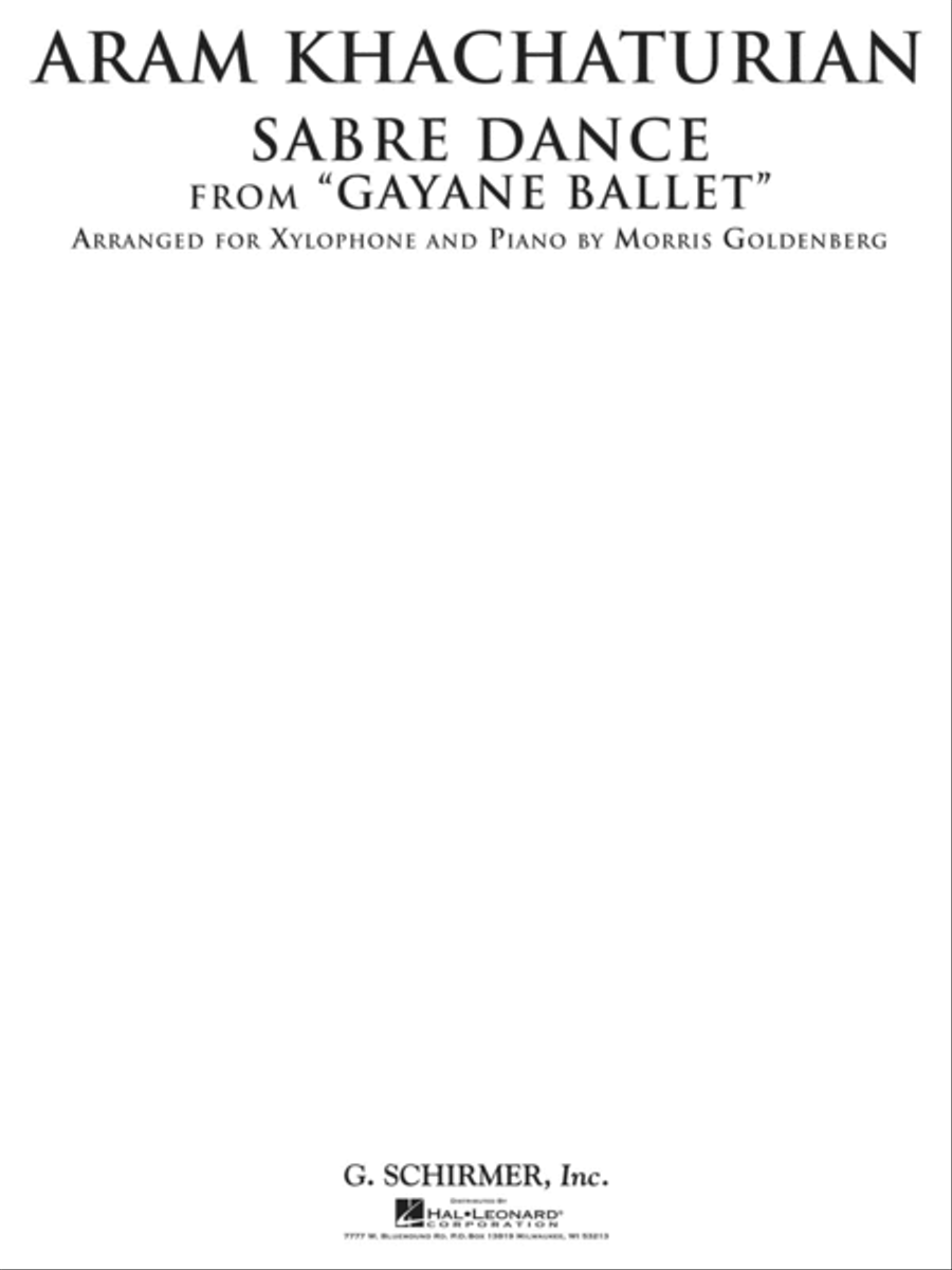 Sabre Dance from Gayane Ballet Piano Accompaniment scores gallery preview page 1