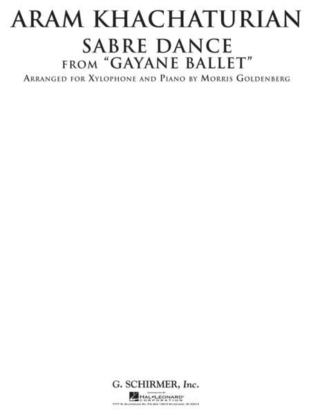 Sabre Dance from Gayane Ballet