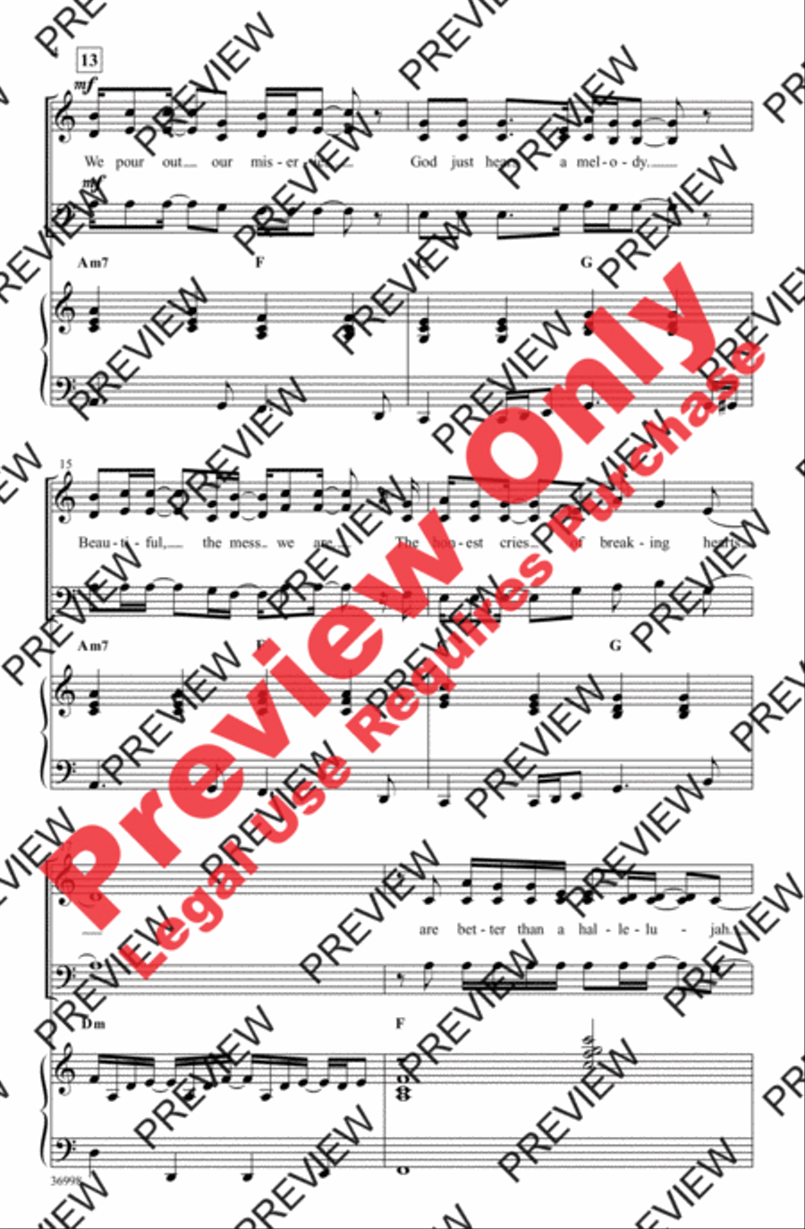 Better Than a Hallelujah 3-Part scores gallery preview page 4