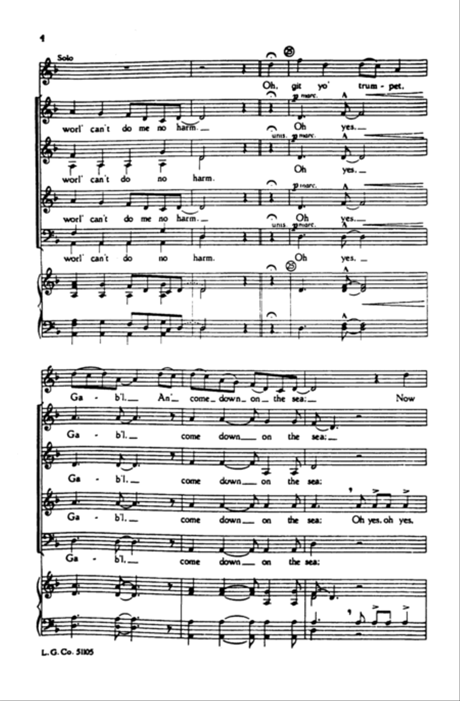 I Got a Key 4-Part scores gallery preview page 15