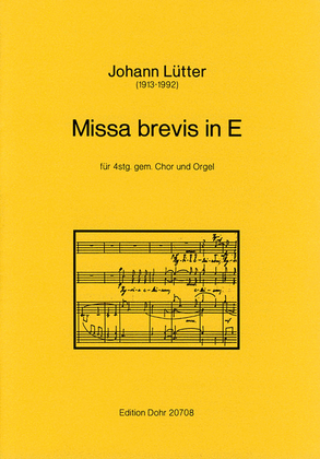 Book cover for Missa brevis für 4stg. gemischten Chor und Orgel E-Dur