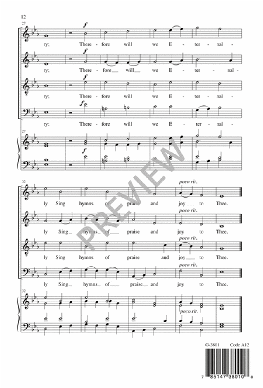 Zion Hears the Watchmen Singing 4-Part scores gallery preview page 12