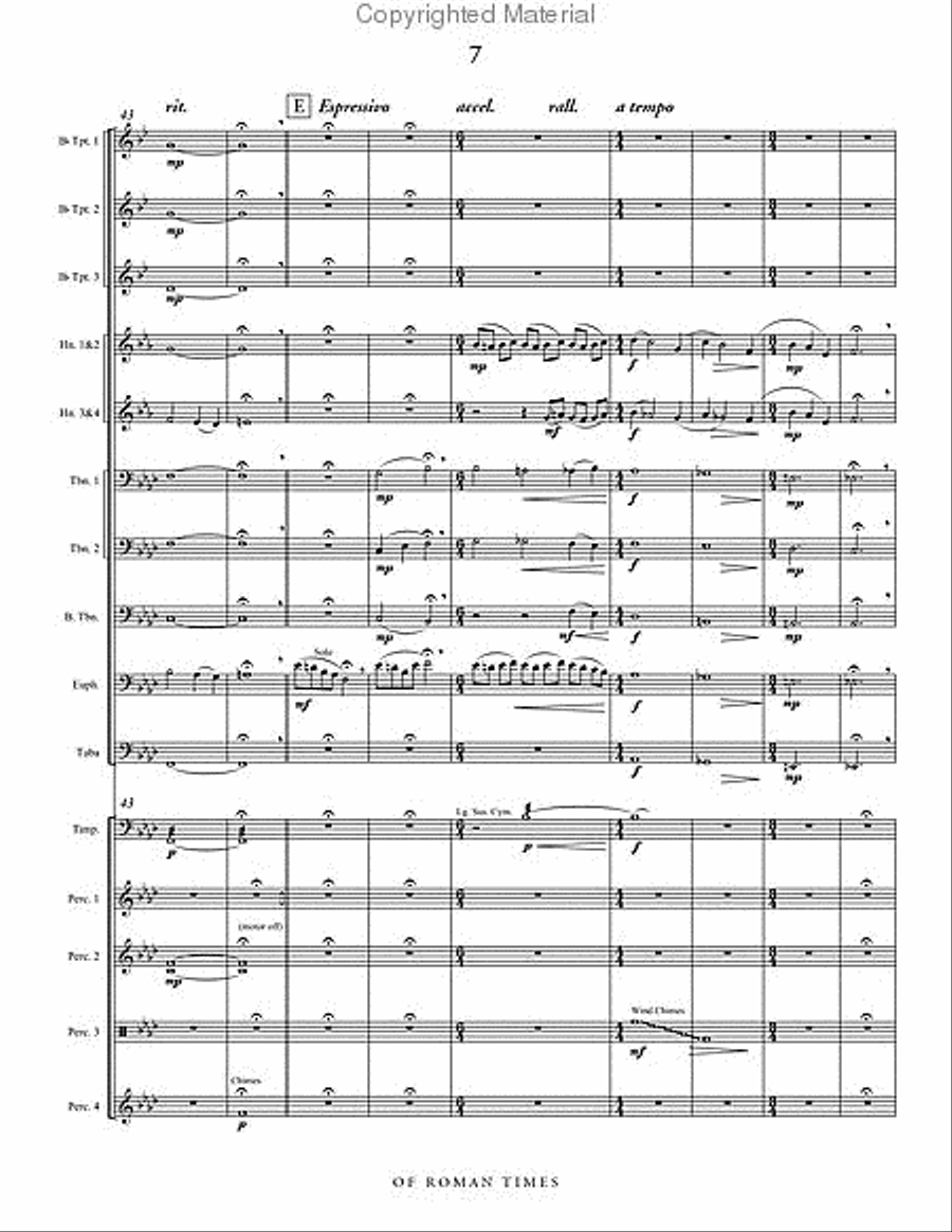 Of Roman Times (score & parts) Percussion Ensemble scores gallery preview page 8