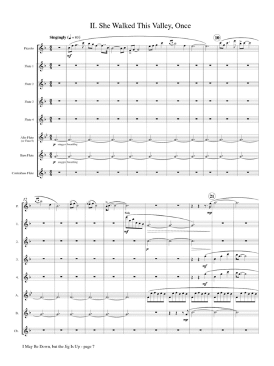I May Be Down, but the Jig Is Up Flute Choir scores gallery preview page 3