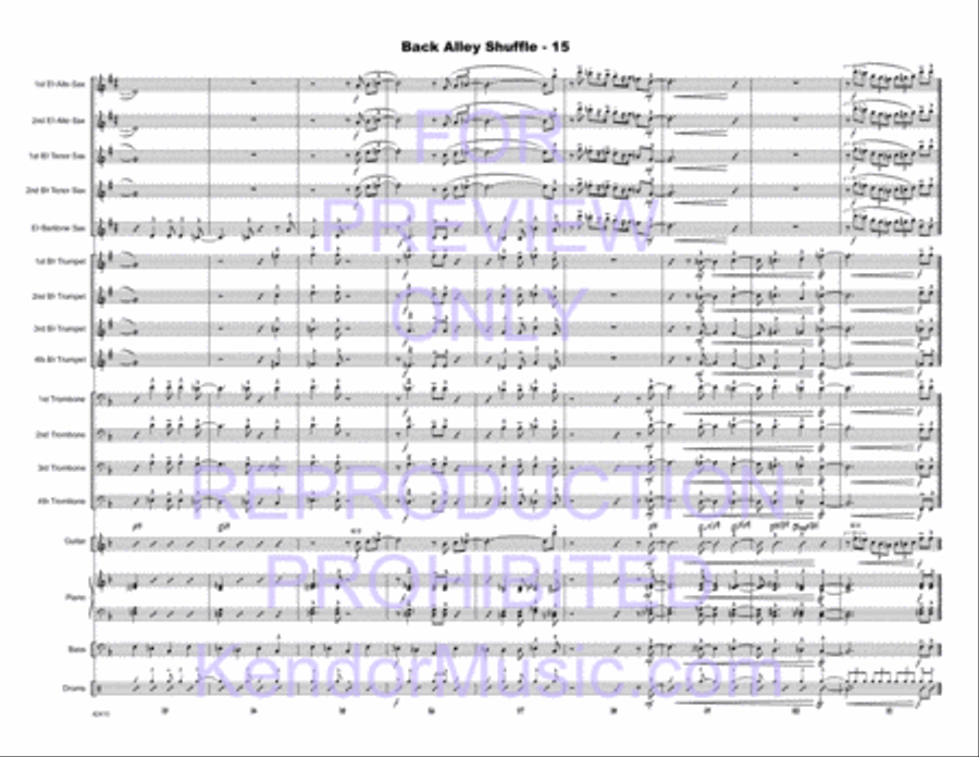 Back Alley Shuffle Jazz Ensemble scores gallery preview page 16