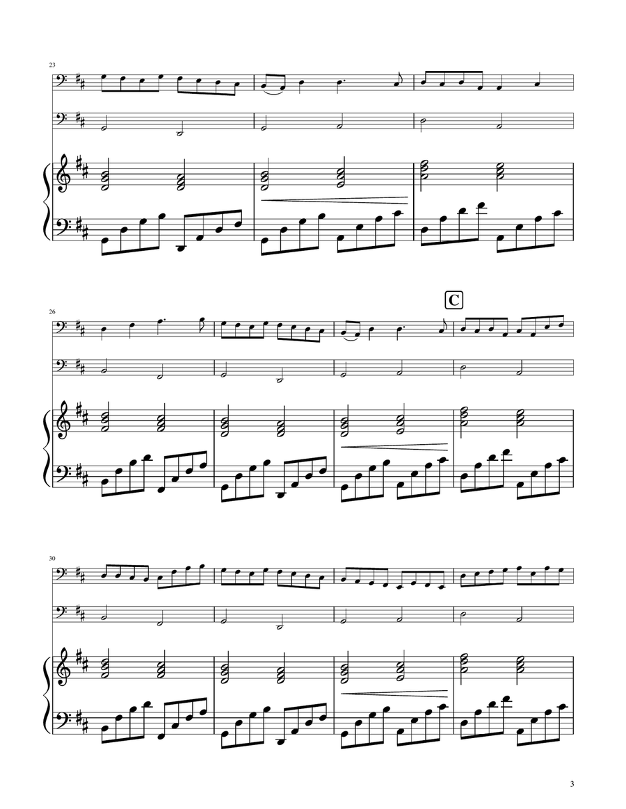 Canon in D - Cello Duet String Duet scores gallery preview page 3
