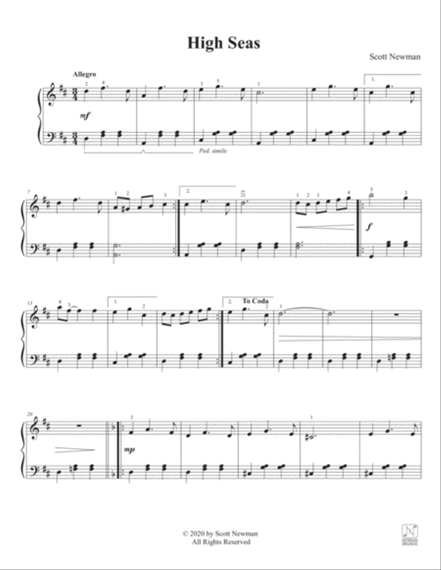 High Seas Easy Piano scores gallery preview page 2