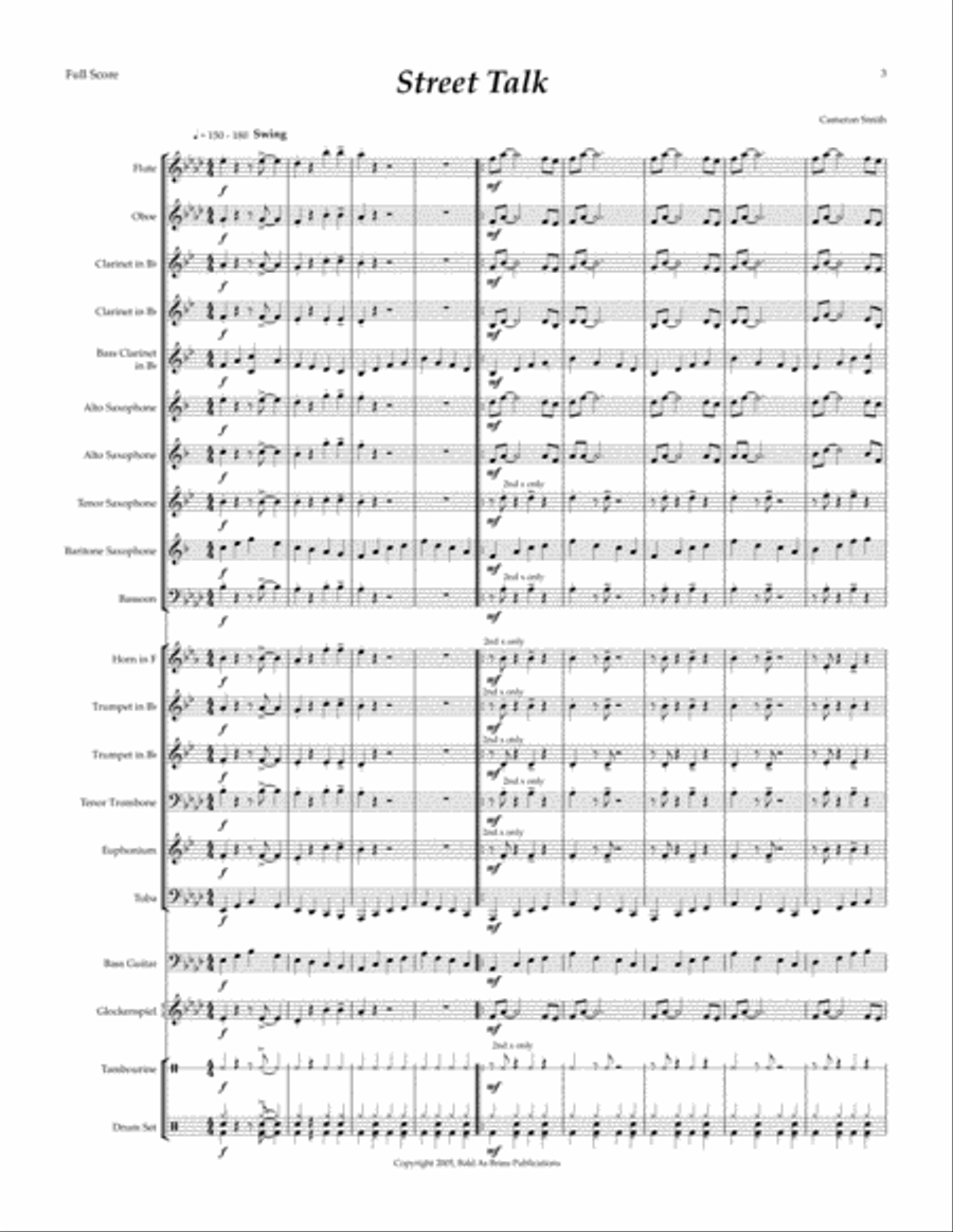 Street Talk Street Talk Concert Band scores gallery preview page 3