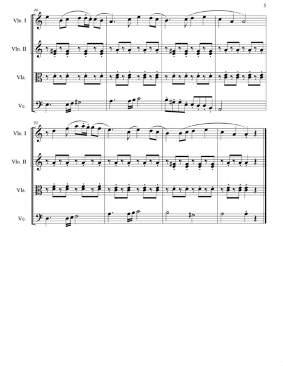 Korobeiniki (Tetris Theme) String Quartet scores gallery preview page 6