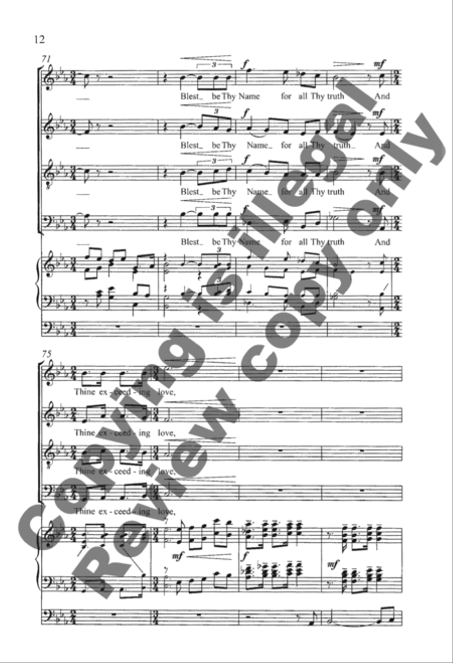 Thee Will I Praise Thee Will I Praise 4-Part scores gallery preview page 25