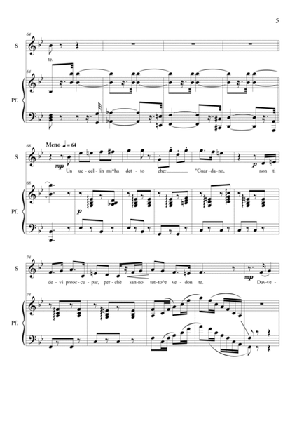 Da lassù - Soprano and piano image number null