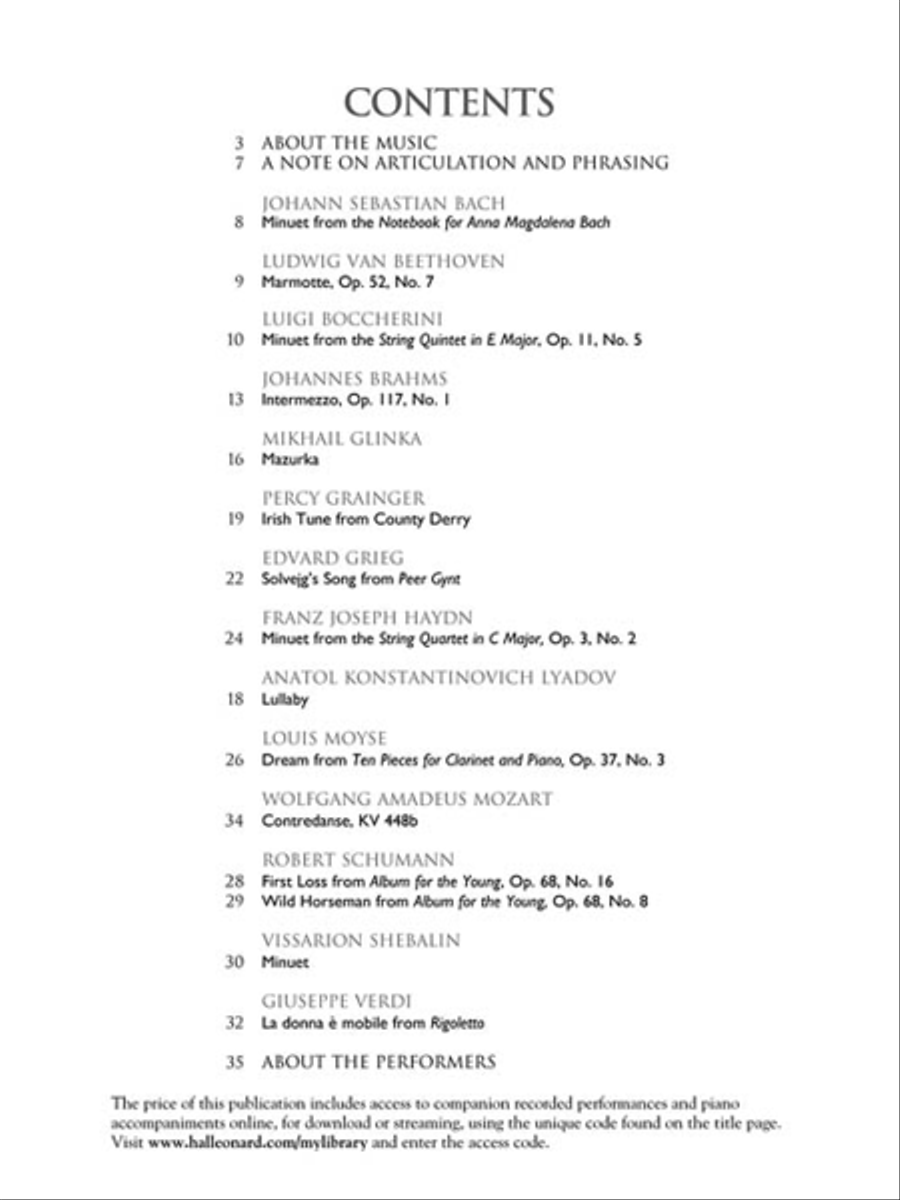 The Clarinet Collection Clarinet Solo scores gallery preview page 3