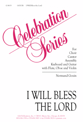 Book cover for I Will Bless the Lord